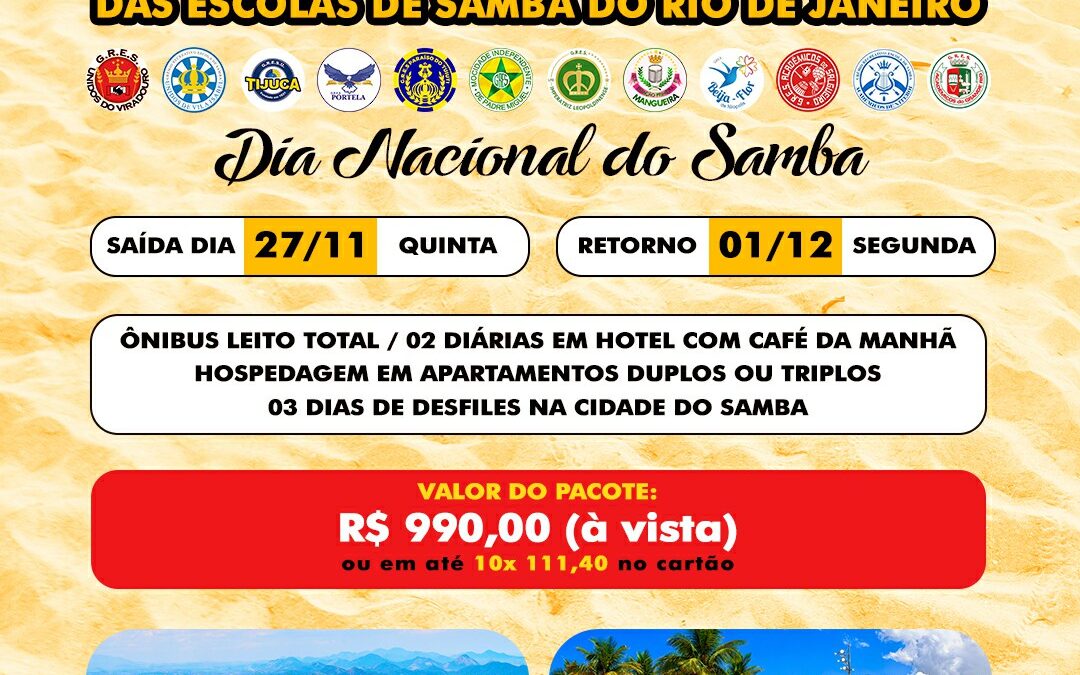 Excursão para o Mini Desfile das Escolas de Samba do Rio de Janeiro